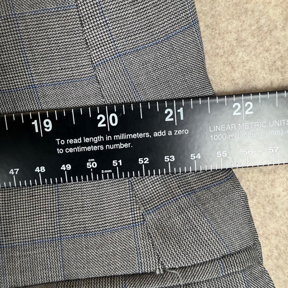 Jos A Bank Reserve Liberty Blazer 42R Cerruti 130s Wool Grey Plaid USA 3301/2FP - Picture 12 of 15